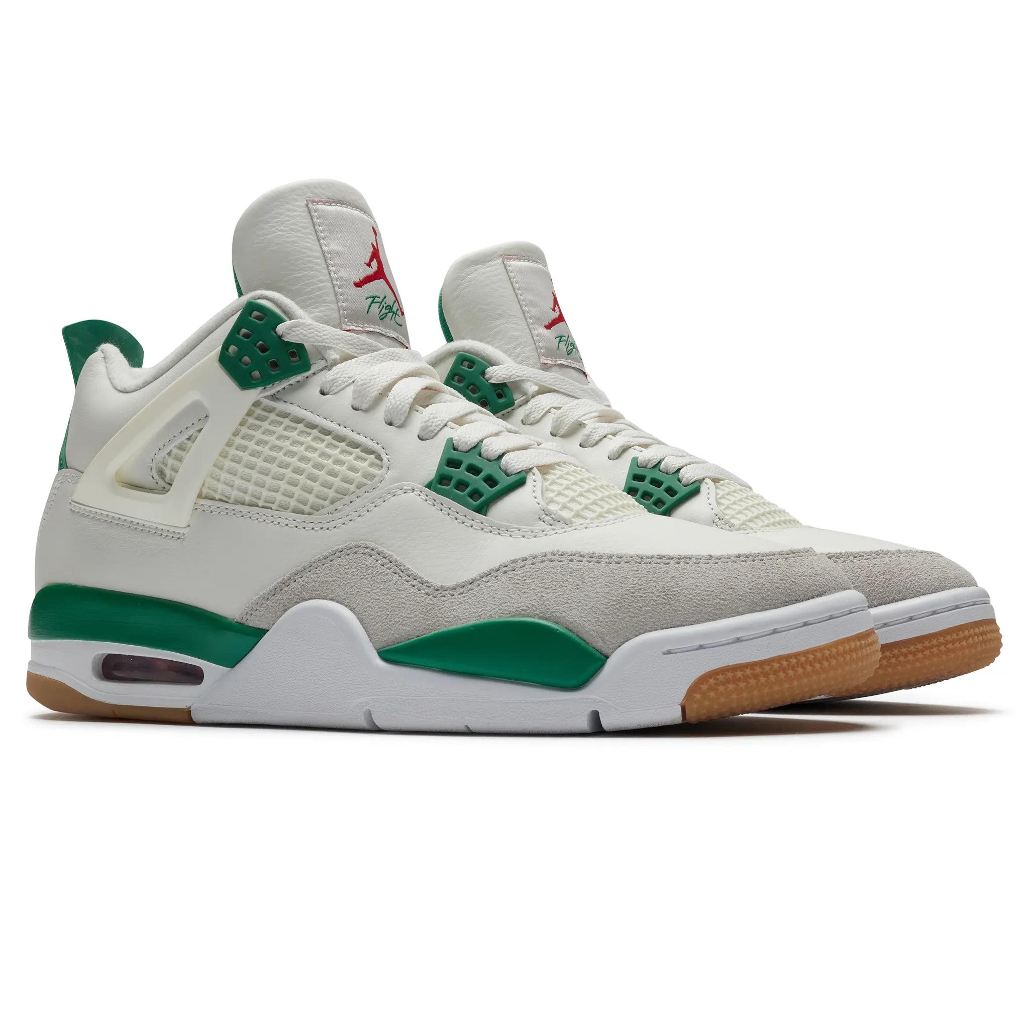 Front side view of Preloved - Air Jordan 4 Retro SB Pine Green